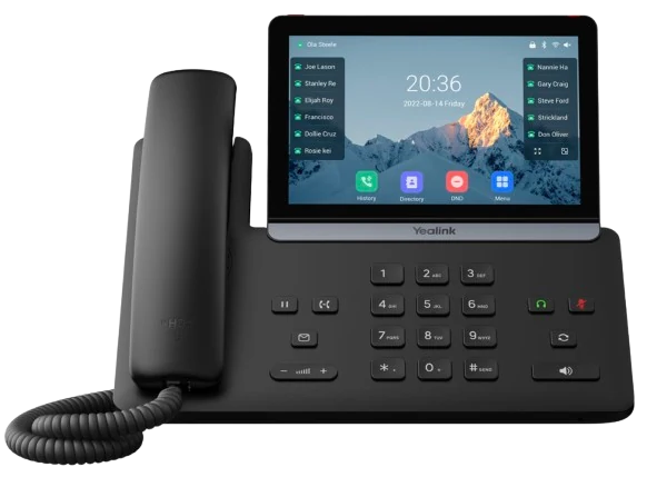 Yealink T87W IP desk phone with 7-inch touchscreen