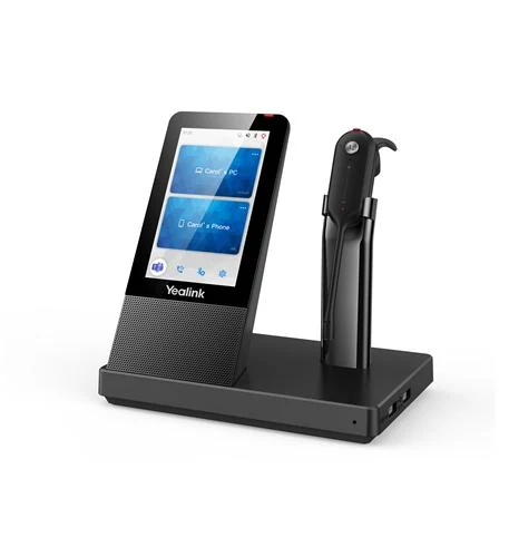 Yealink WH67 wireless headset with touchscreen base